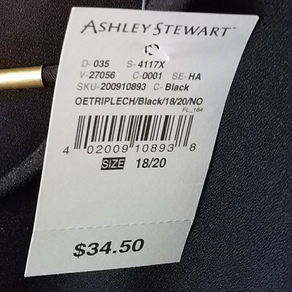 New black blouse with gold embellishment - Picture 3 of 3